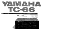 Yamaha TC-66 - Owners Manual 